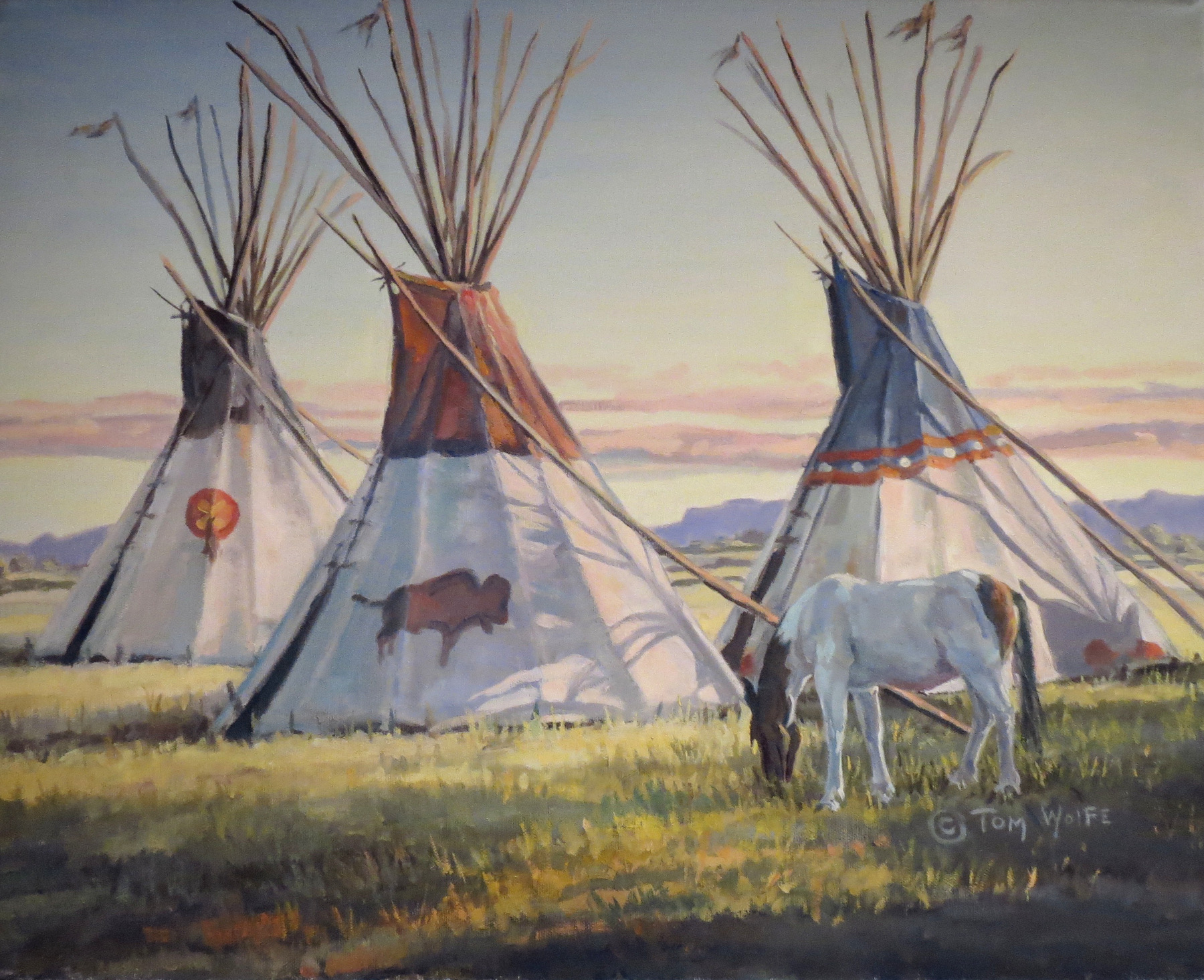 Painted Teepees - Tom Wolfe Fine Art